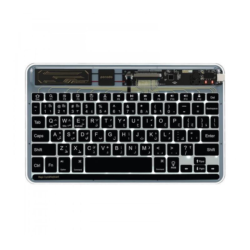 Porodo Crystal Shell Ultra-Slim Keyboard for Mobile & iPad