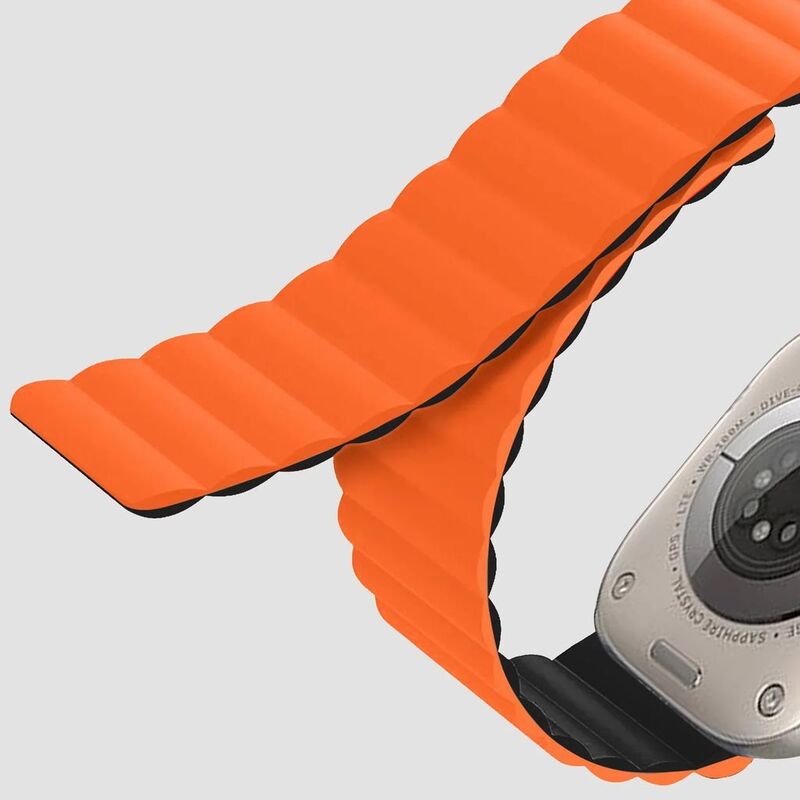 Gripp 42/44/45mm New Reverser Watch Strap - Orange/Black