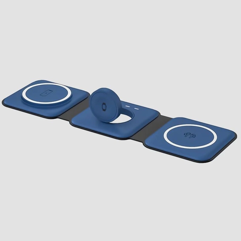 Gripp Powerup 3In1 Flat Wireless Charger - Blue