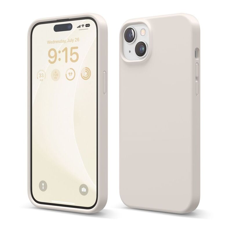 Elago Premium Silicone Case For iPhone 15 Plus - Stone