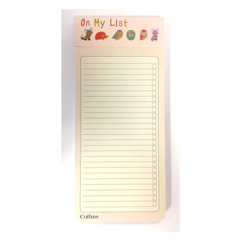 Collins Slim Magnetic List Pad Woodland 232 x 102 x 11 cm