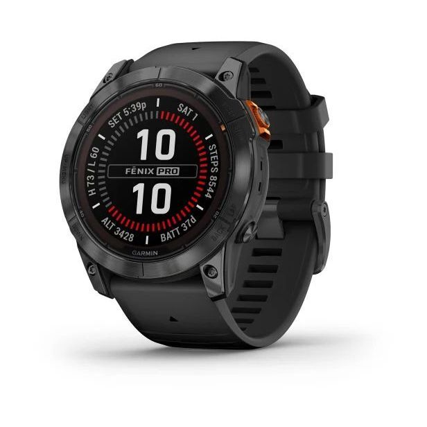 Garmin fenix 7X Pro - Solar Edition Smartwatch - Slate Grey with Black Band (51mm)