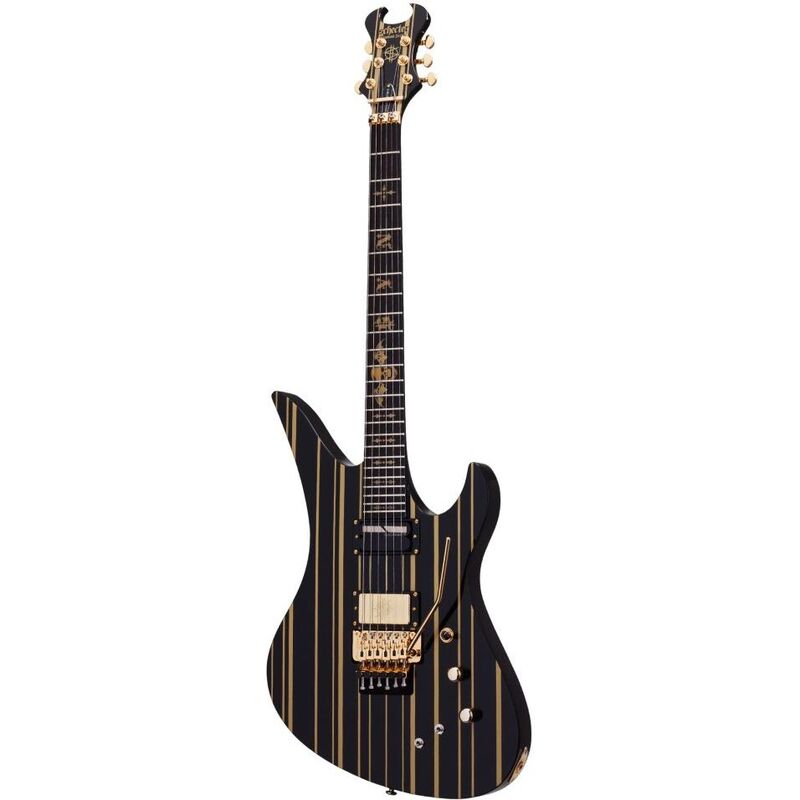 Schecter 1742 Electric Guitar Synyster Custom-S - Gloss Black With Gold Stripes