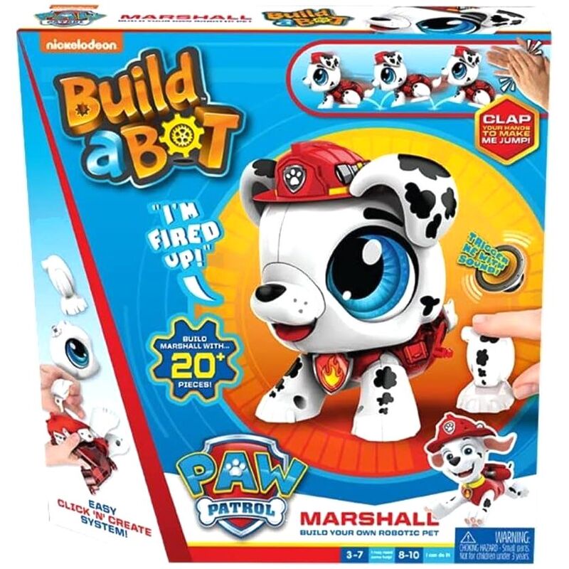 Build A Bot Build A Bot Paw Patrol Marshall Interactive Robot