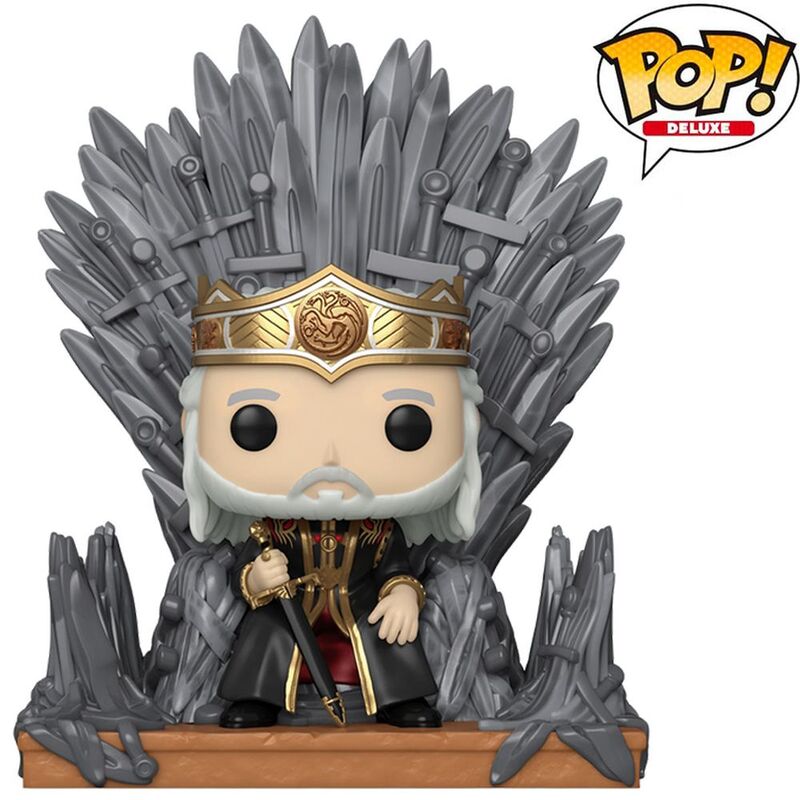 Funko Pop! Deluxe Tv House Of The Dragons S2 Viserys On Throne 3.75-Inch Vinyl Figure