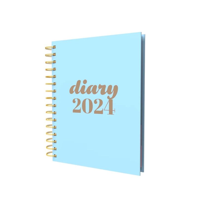 Collins Debden Scandi Calendar Year 2024 A5 Week-To-View Journal - Light Blue