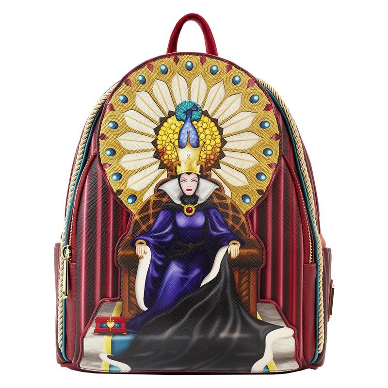 Loungefly! Leather Disney Snow White Evil Queen Throne Mini Backpack