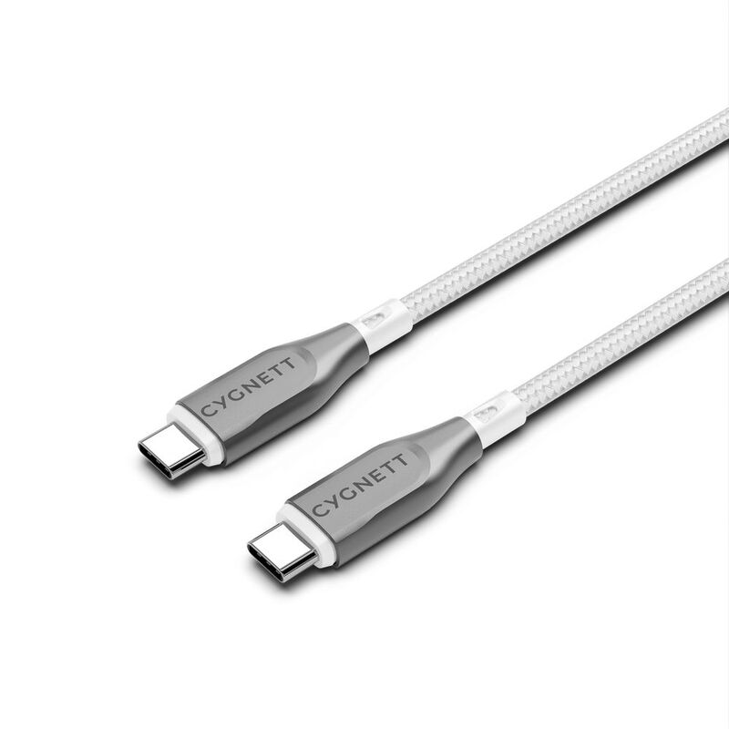Cygnett Armoured USB-C To USB-C (USB 2.0) Cable 1m - White