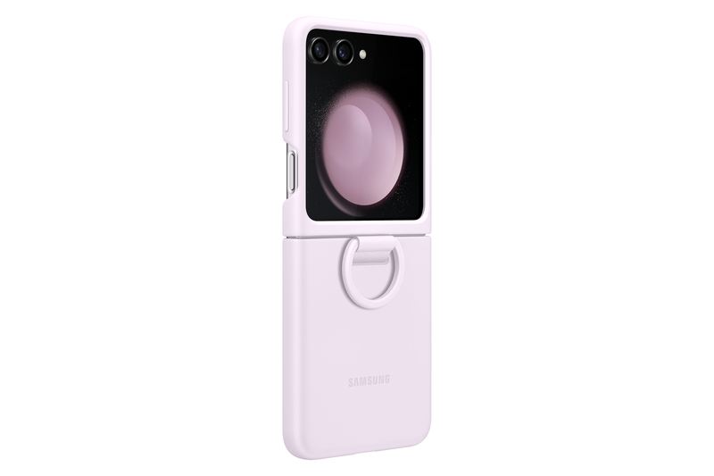 Samsung Flip 5 Silicone Case With Ring - Lavender