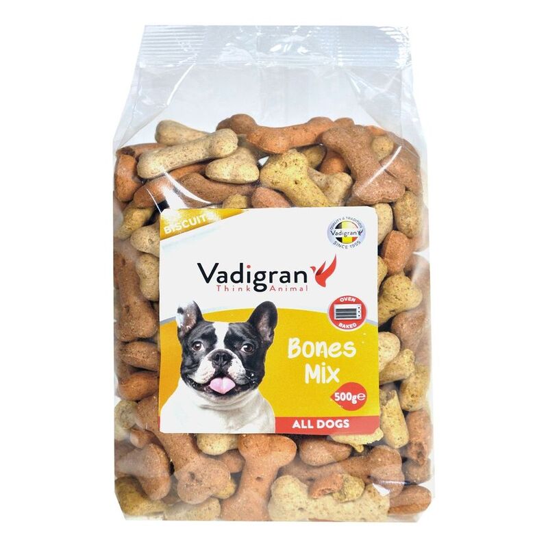 Vadigran Snack Dog Biscuits Bones Mix 500g