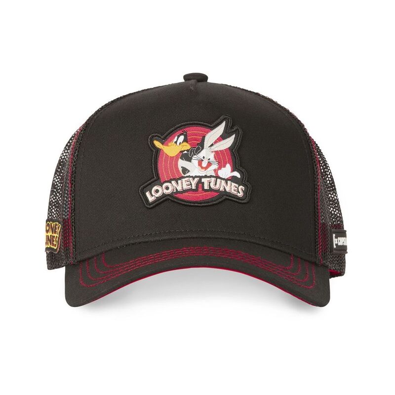 Capslab Looney Tunes Classic Logo Unisex Adult Trucker Cap - Black