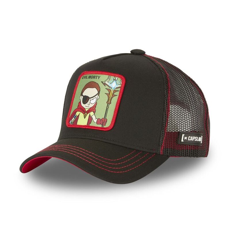 Capslab Rick & Morty Evil Morty Unisex Adult Trucker Cap - Black/Red