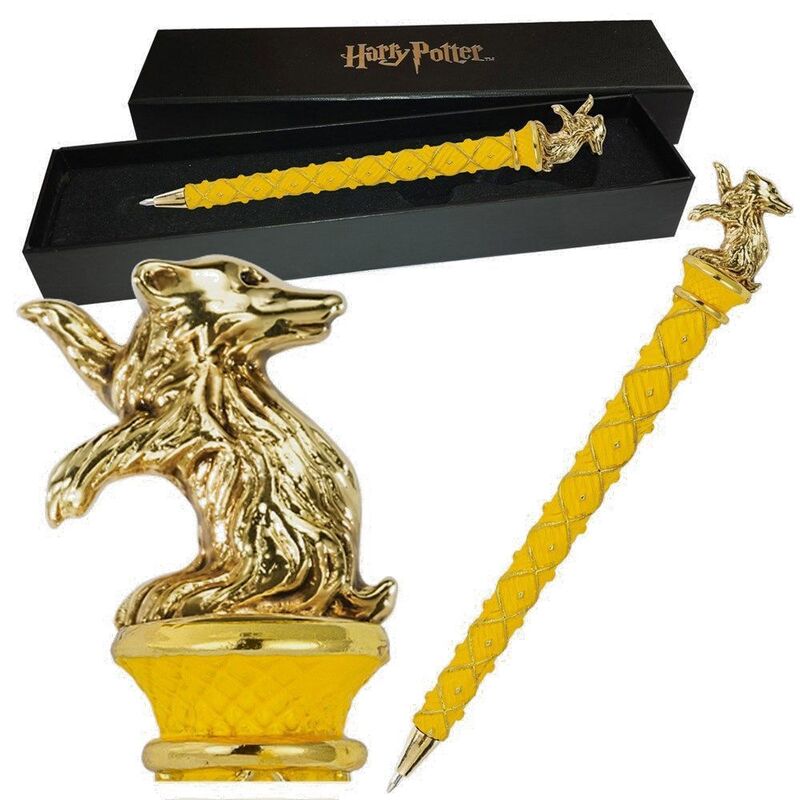 Noble Collection Harry Potter - Hufflepuff Gold Plated Pen