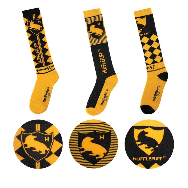 Cinereplicas Harry Potter Knee High Socks (Set of 3) - Hufflepuff