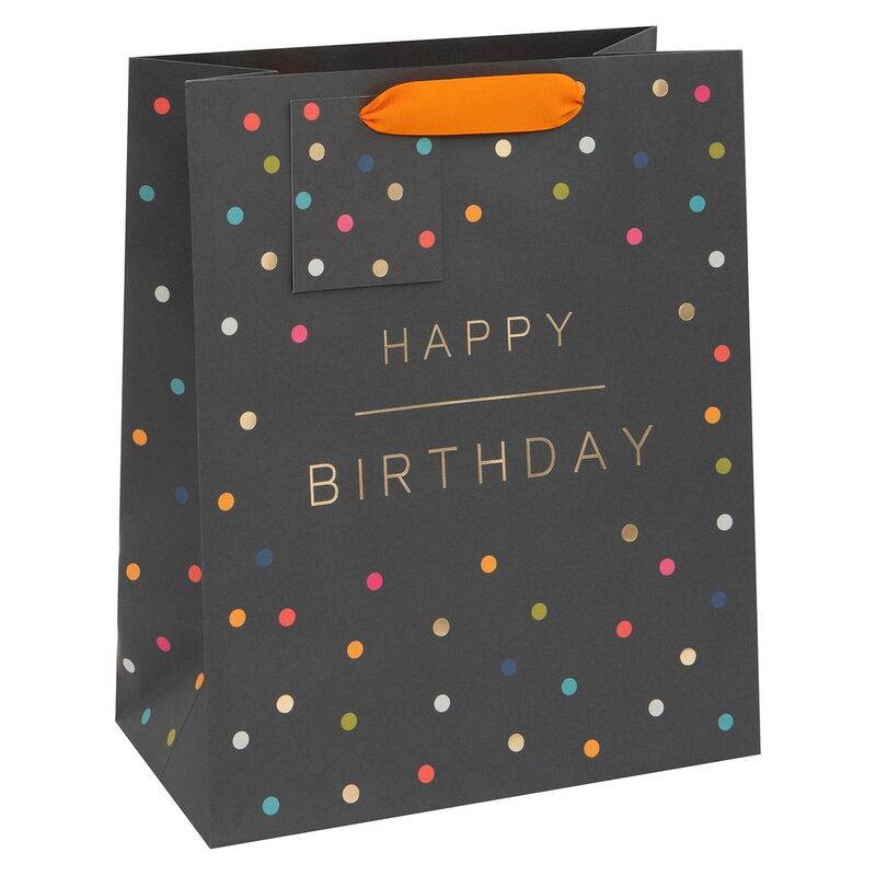 Glick Happy Birthday Spots Large Gift Bag (13.5 x 26 x 31.5 cm)