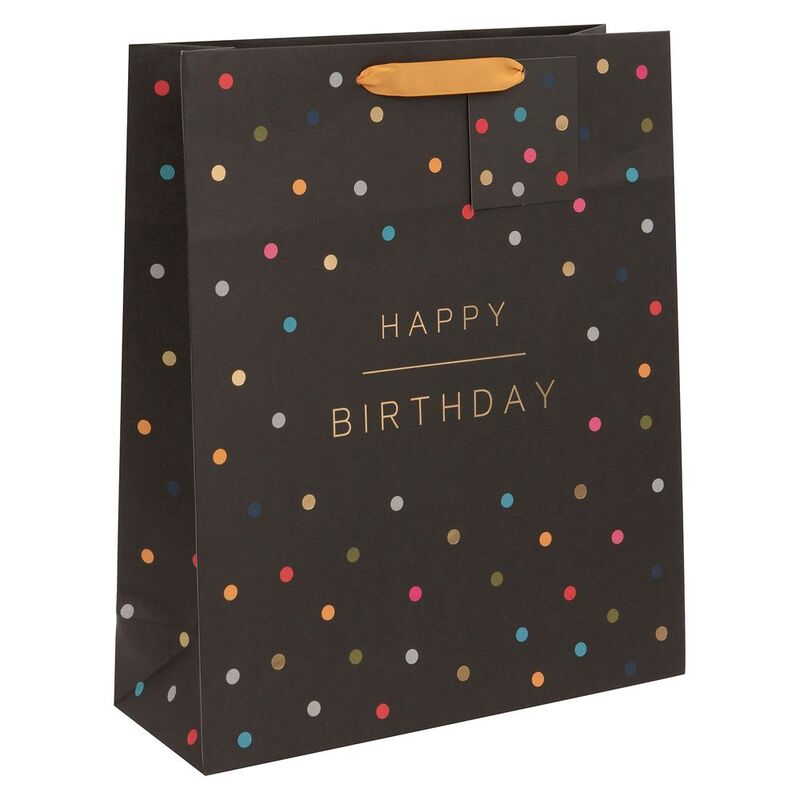 Glick Happy Birthday Spots Shopper Gift Bag (13 x 35 x 42 cm)
