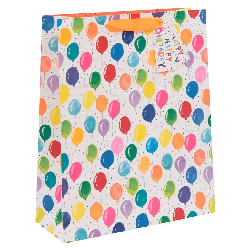 Glick Paper Salad Birthday Balloons Shopper Gift Bag (13 x 35 x 42 cm)