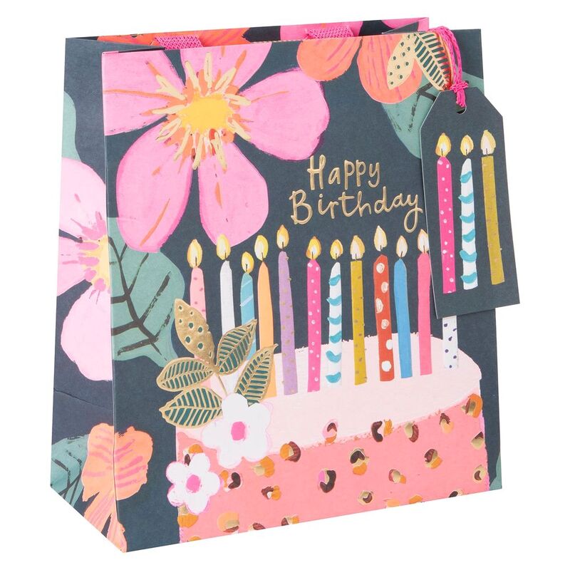 Glick Paper Salad Birthday Candles Medium Gift Bag (10 x 20 x 22.5 cm)