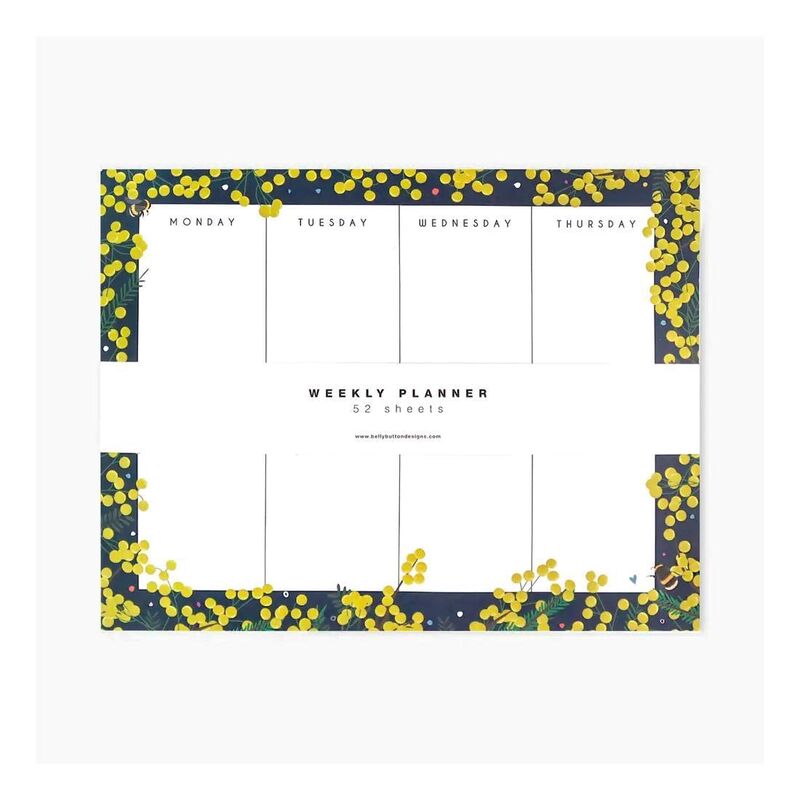 Belly Button Mimosa Weekly Planner (52 Sheets)