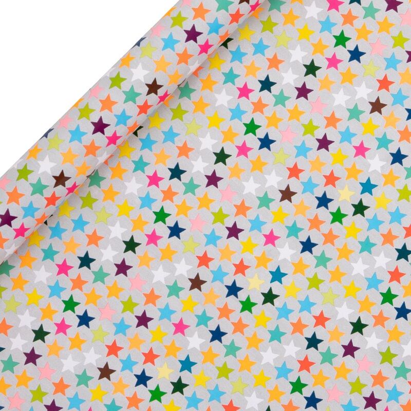 Glick RPS111 Stars Multi Gift Wrapping Paper Roll (400 x 70 cm)