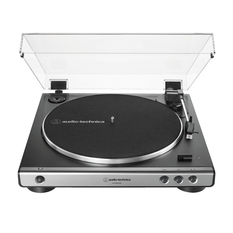 Audio Technica AT-LP60XUSB Belt-Drive Turntable with Built-in Preamp - Grey