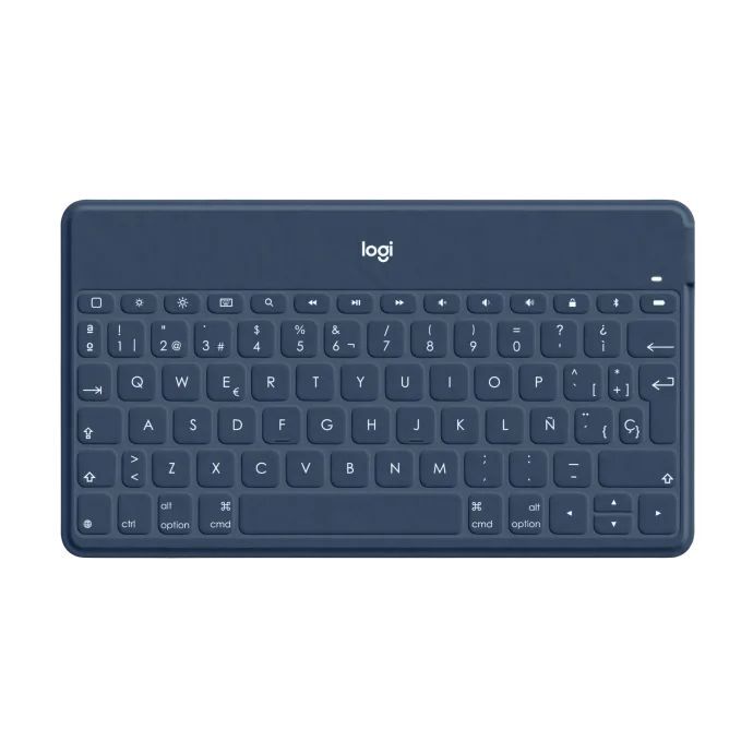 Logitech 920-010060 Keys-to-Go Ultra-Portable Keyboard for iOS Devices - Classic Blue Keyboard with Orange iPhone Stand