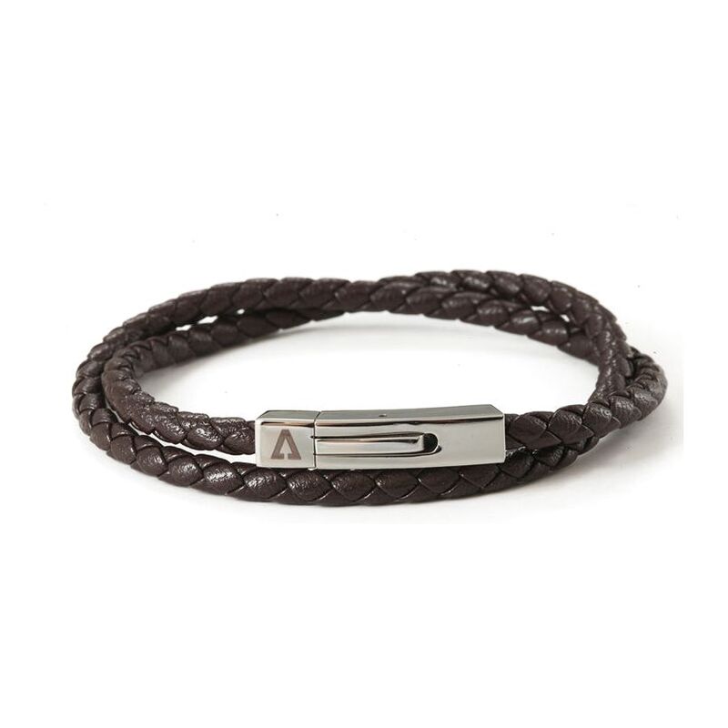 Alvarino Men's Leather Bracelet - ALV-BSBR0027S
