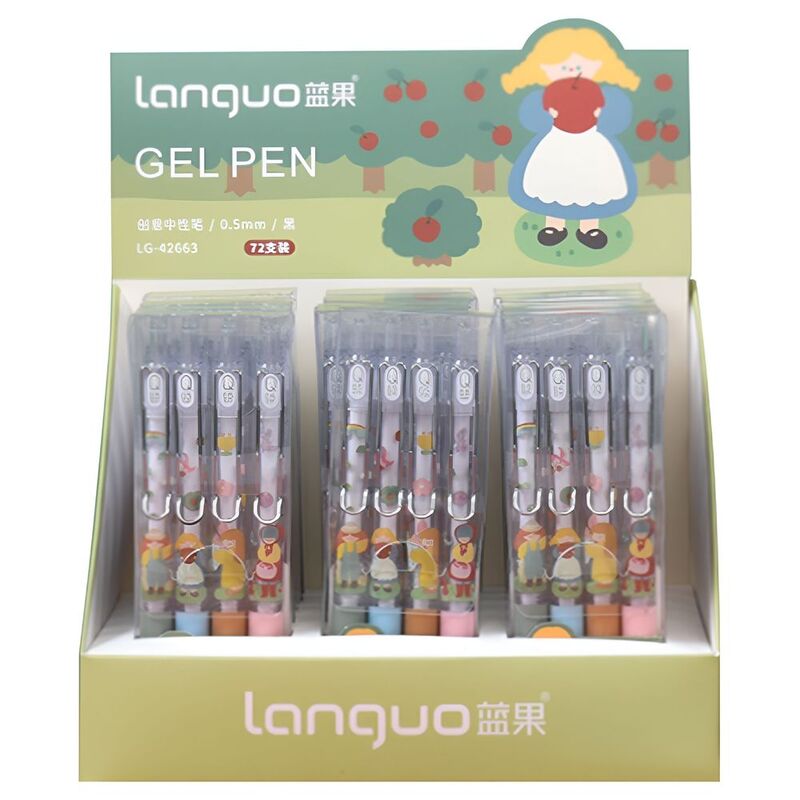 Languo Little Girl Press Gel Pens (Set of 4)