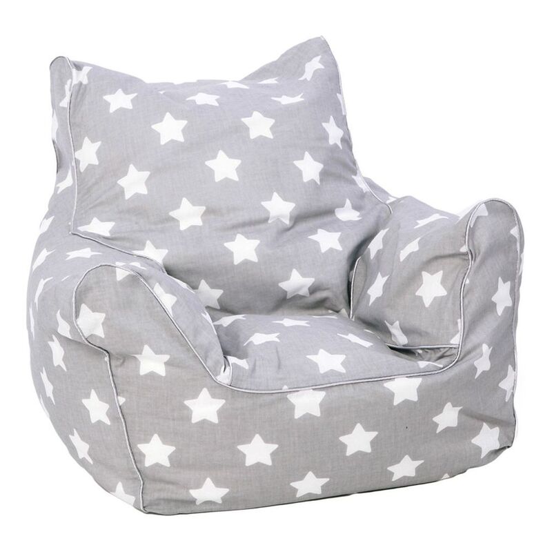 Delsit Bean Chair - Grey With Stars