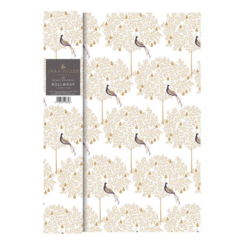 Sara Miller Golden Winter Partridge Roll Wrap 12-Inch (6 x 5 x 10cm )