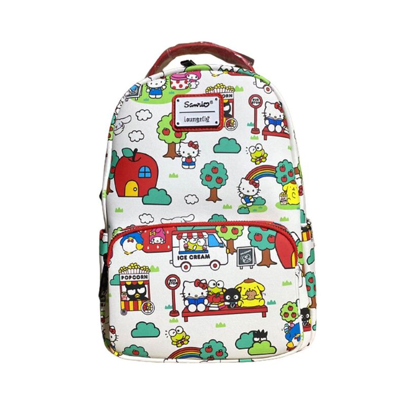 Loungefly Leather Hello Kitty Town All-Over-Print Mini Backpack