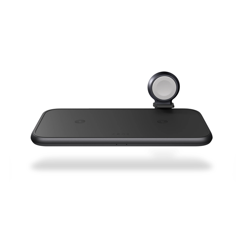 Zens Aluminium 4 In 1 Wireless Charger - (45W USB PD + Apple Watch + MFI Cable) - Black