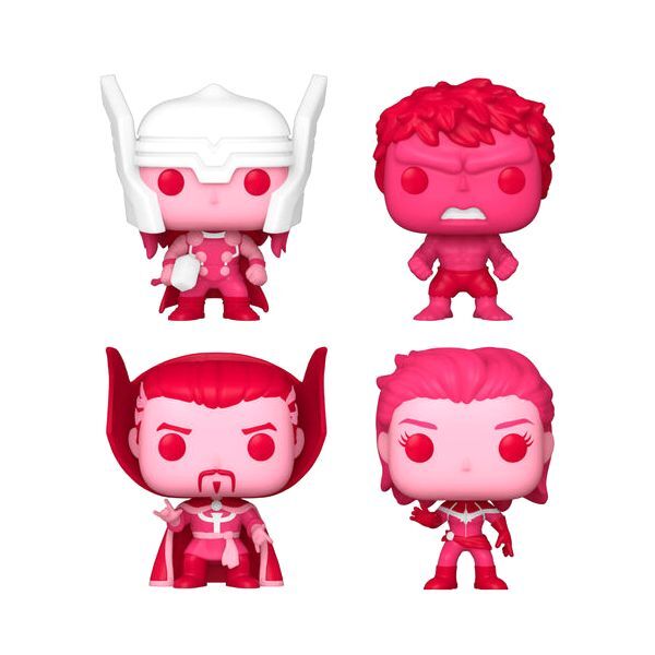 Funko Pocket Pop! Marvel Classic Valentine Box 2-Inch Vinyl Figure Keychains (Pack of 4)