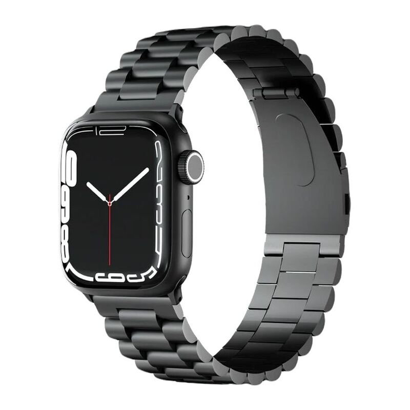 Levelo Daytona Watch Strap for Apple Watch Ultra 49mm/Series 8 45mm/Galaxy Watch 22mm - Black