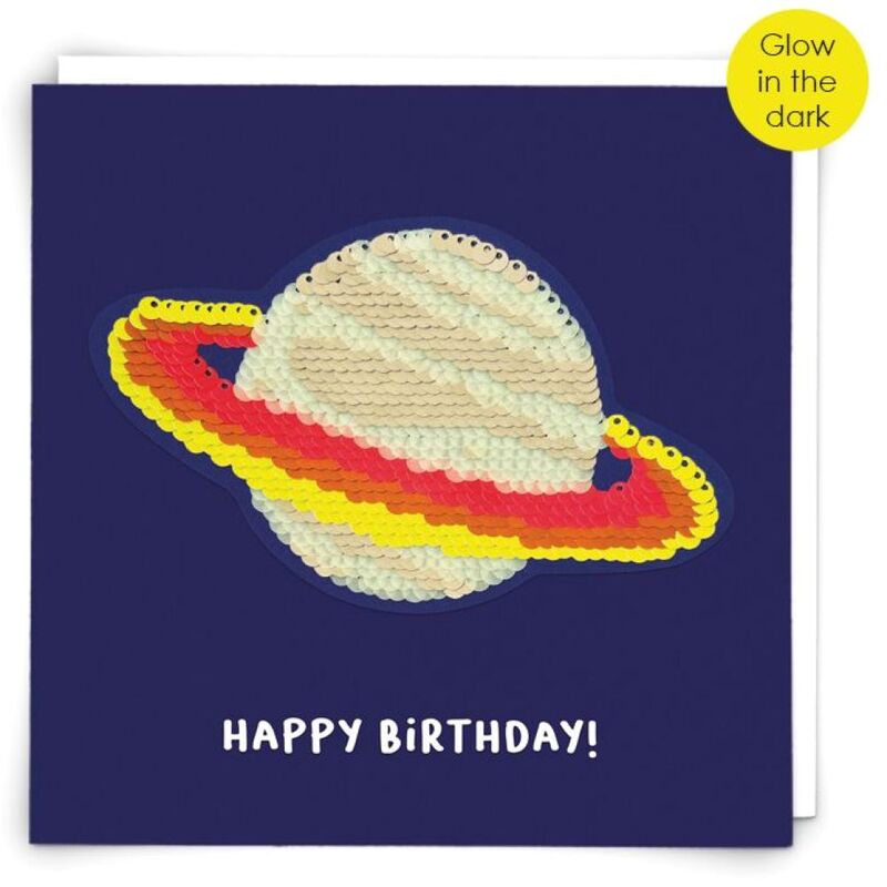 Redback Cards Glow Planet Happy Birthday Greeting Card (16 X 16 Cm)