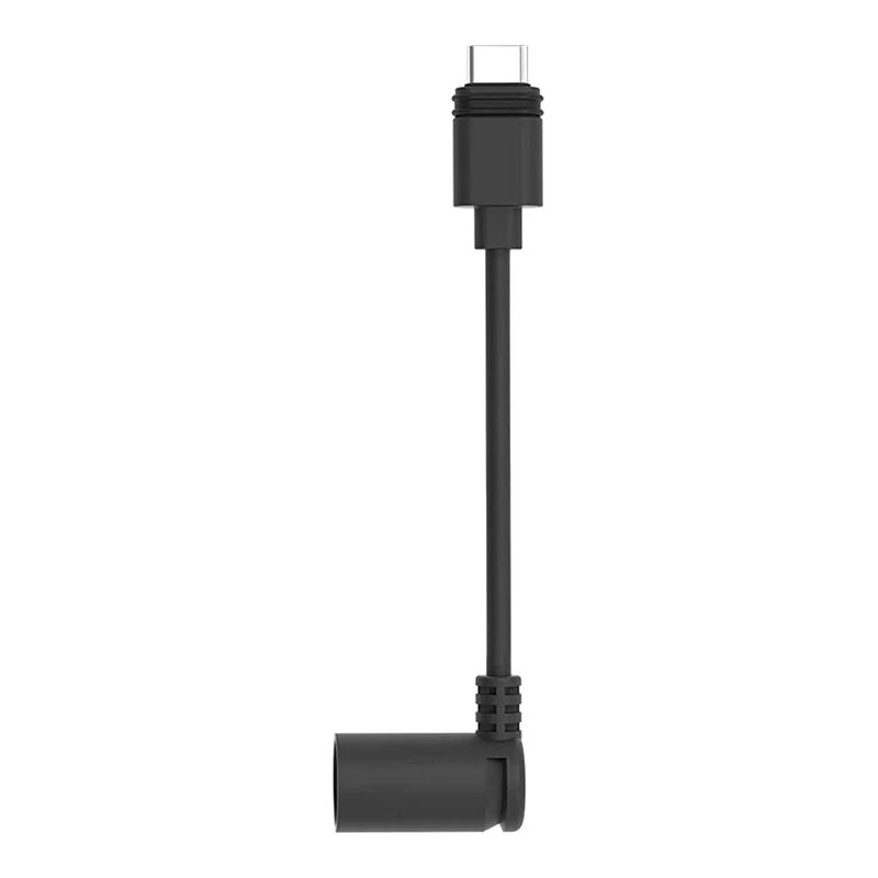 Ring Barrel Plug to USB-C Adapter for Barrel Plug Solar Panels and USB-C Cameras - Black