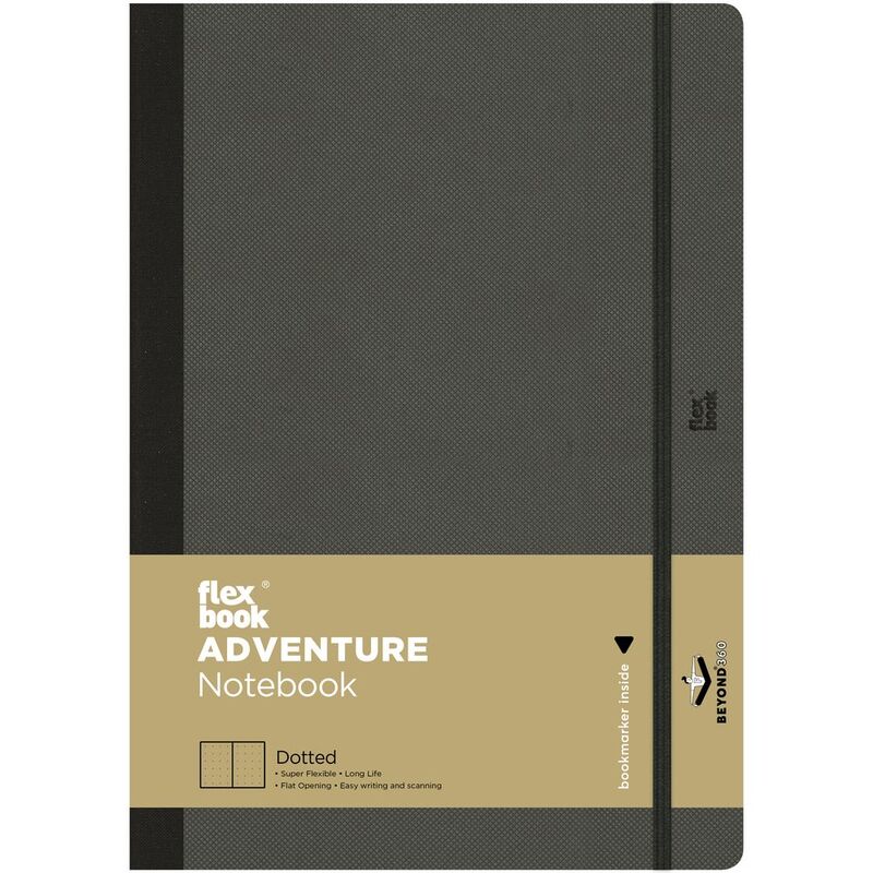 Flexbook Adventure Dotted B5 Notebook - Large - Off-Black (17 x 24 cm)