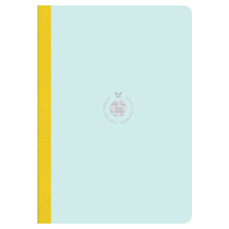 Flexbook Smartbook Ruled B5 Notebook - Large - Light Blue Green Cover/Yellow Spine (17 x 24 cm)