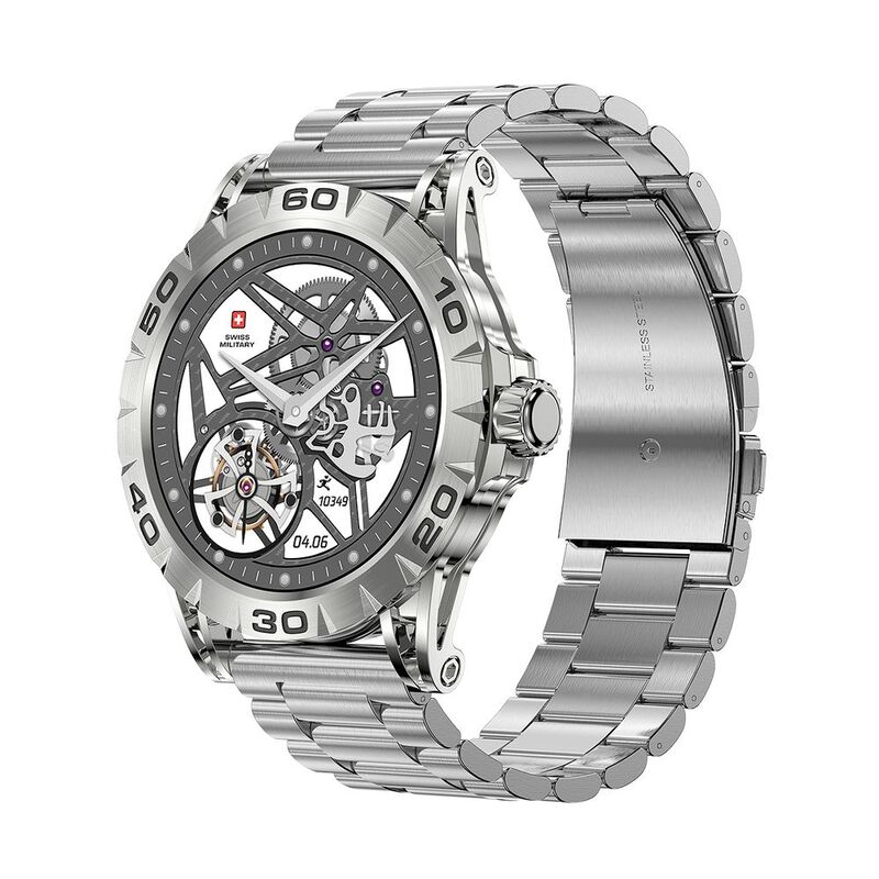 Swiss Military DOM 2 Smart Watch Metal Strap - Silver