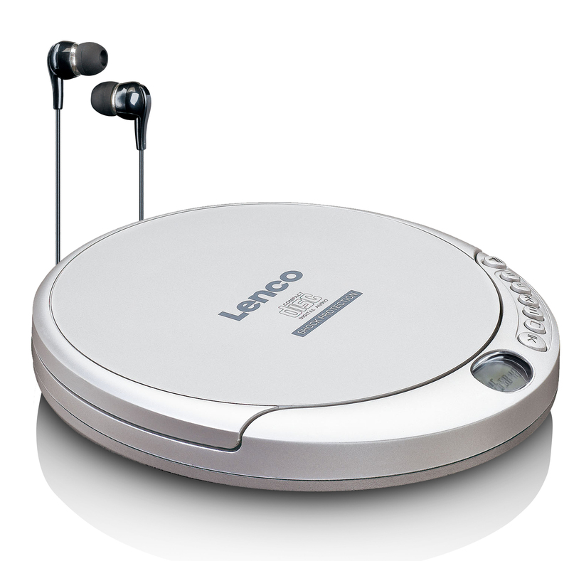 Lenco CD-201 Discman CD Player with Anti-Shock Silver