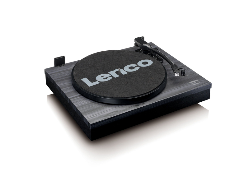 Lenco LS-300 Bluetooth Belt-Drive Turntable with Built-in Preamp & 2 Speakers - Black