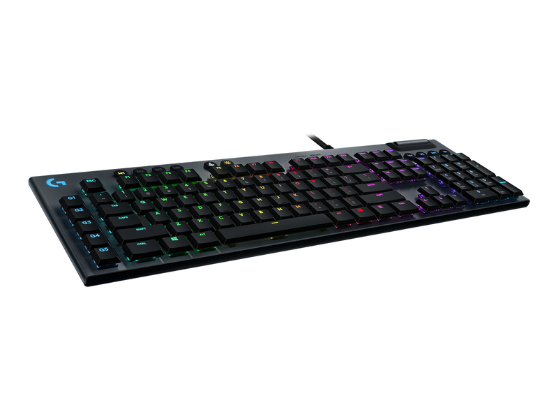 Logitech G 920-008992 G815 LIGHTSYNC RGB Mechanical Gaming Keyboard with Low Profile GL Tactile Key Switch/5 Programmable G-key/USB Passthrough/Ded...