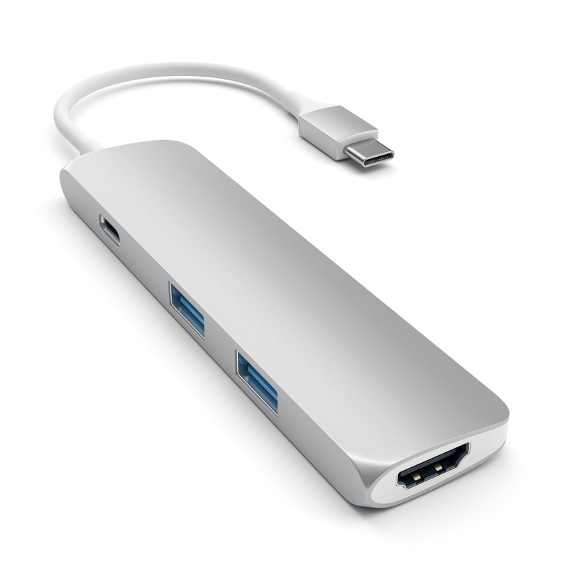 Satechi Slim Type-C Multi-Port Adapter Silver